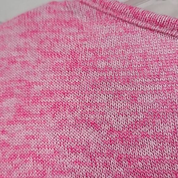 Lane Bryant Plus 3X Barbie Pink Slant Edge Tee Pullover Knit Top Light Sweater - Picture 6 of 6